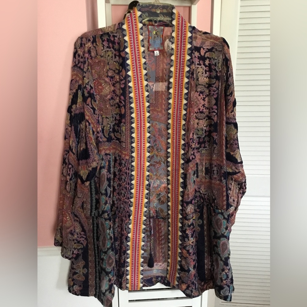 Johnny Was Med burnout kimono EUC